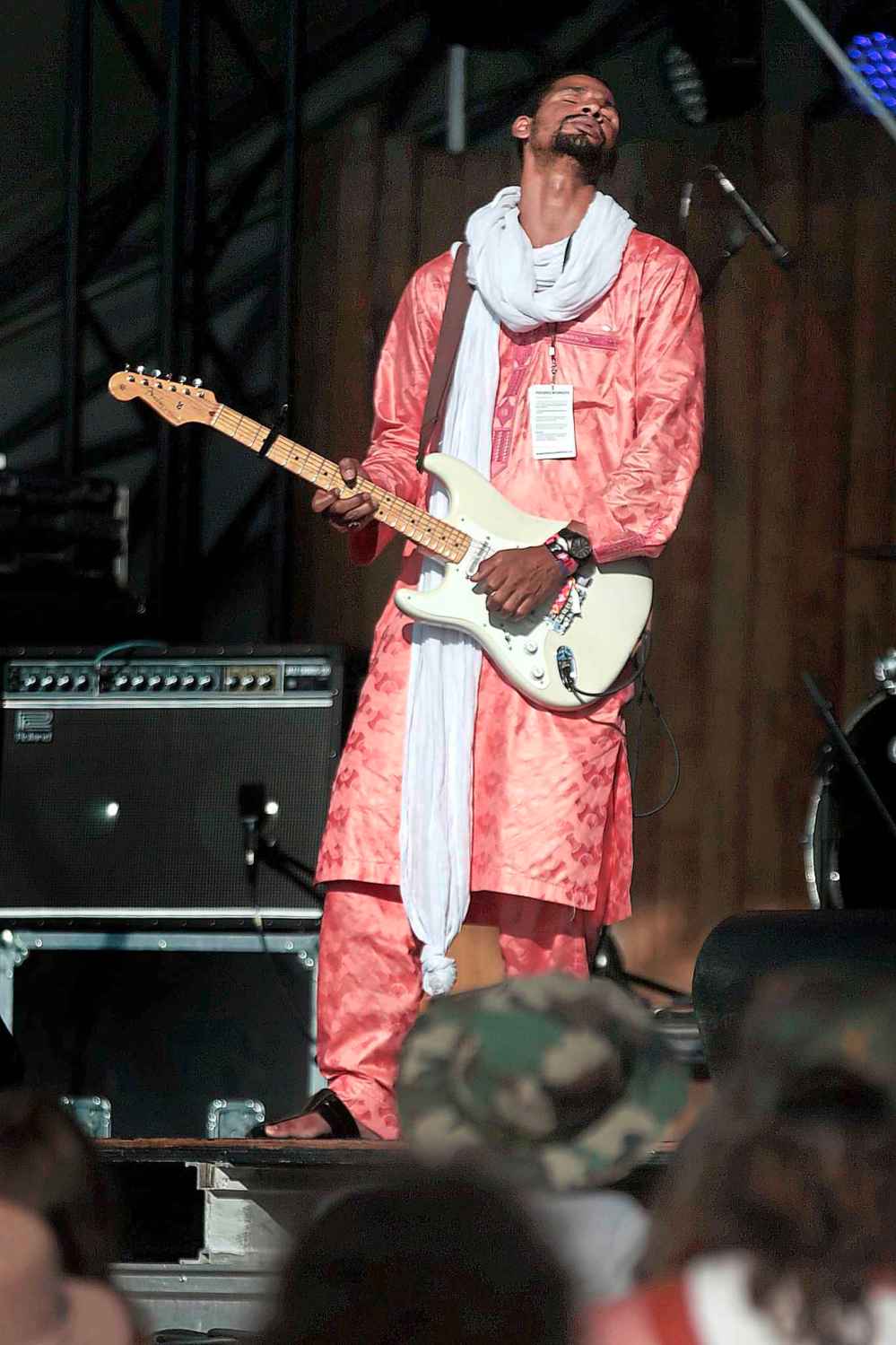 PHIL HOSSACK / WINNIPEG FREE PRESS 
Mdou Moctar feels the groove of his African vibes as he opened the main stage Friday evening.