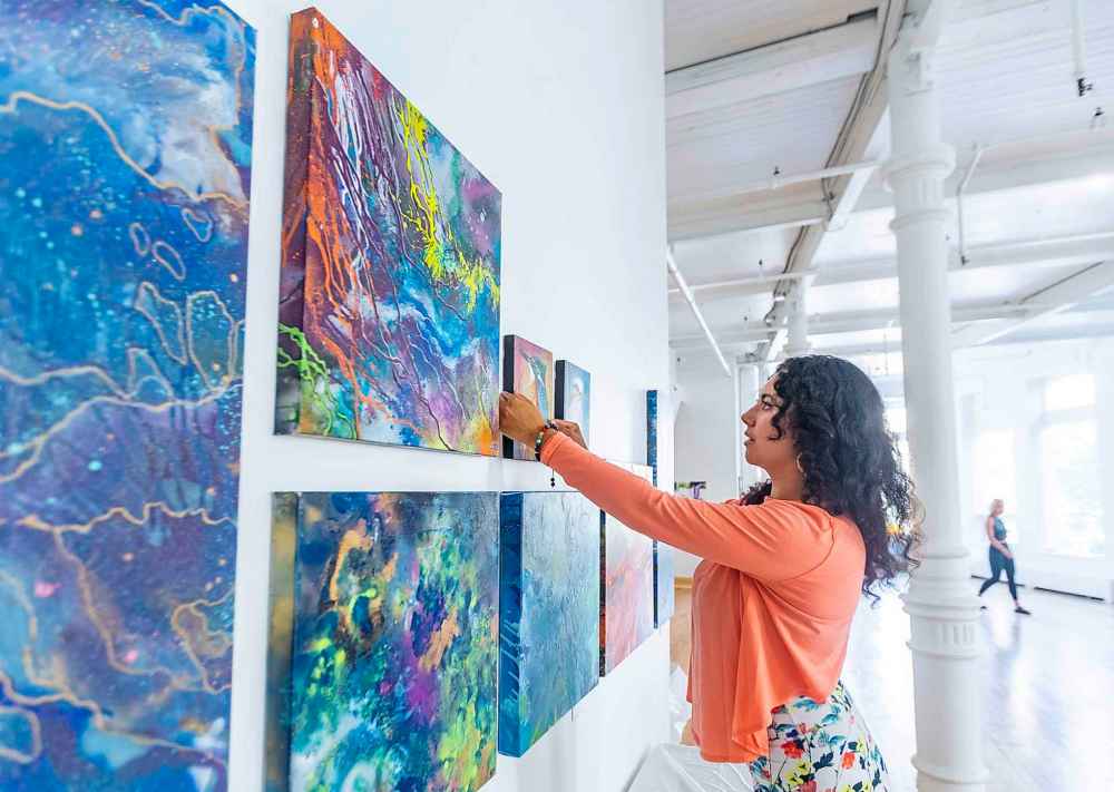 Keyton’s art is rooted in her synesthesia, a neurological phenomenon which, for her, means words, letters and numbers appear coloured. (Sasha Sefter / Winnipeg Free Press)