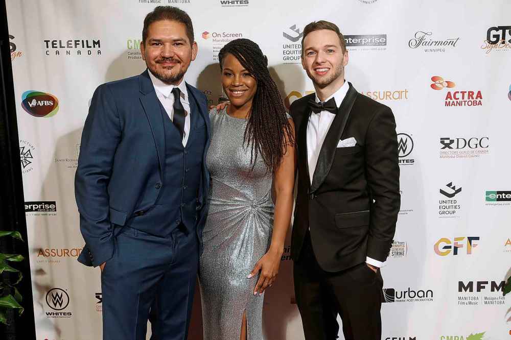 Actors Gabriel Daniels (from left), Lisa Bell and Tristan Carlucci. (John Woods / Winnipeg Free Press)
Reporter: Randall