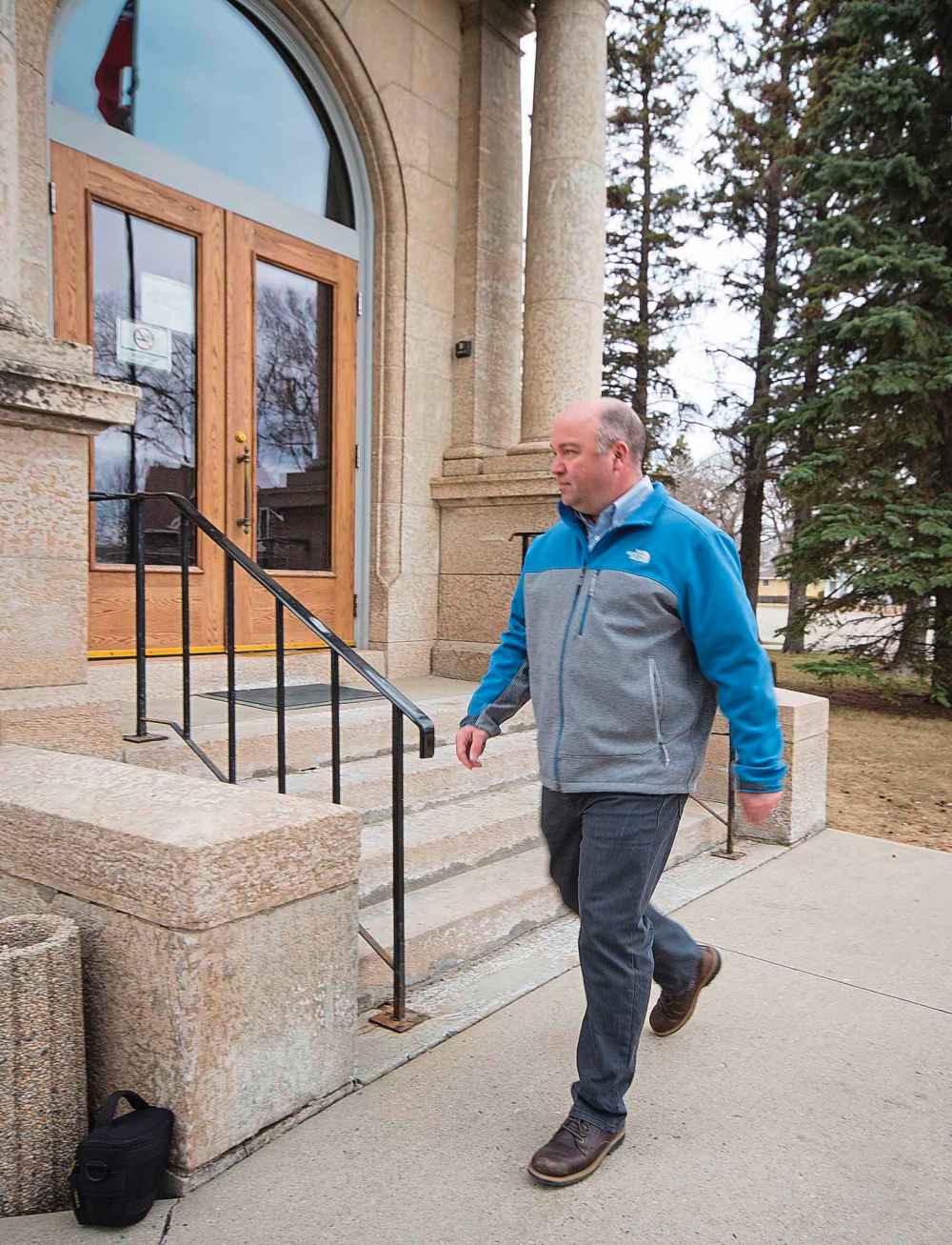 Cpl. Graeme Kingdon leaves the Minnedosa courthouse Tuesday afternoon after the sentencing. (Erin DeBooy / The Brandon Sun)