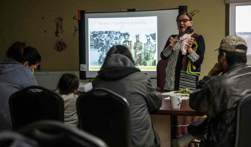 Mike Deal / Winnipeg Free Press
Traditional parenting leader Janet Fox: ‘That’s what it’s about, generational trauma’