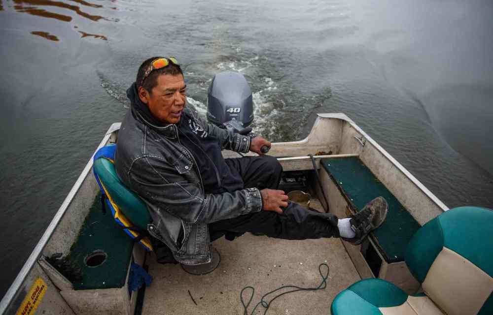 Mike Deal / Winnipeg Free Press
Brian Bee admits he terrorized  God’s Lake as a youth. Today, he’s made it his mission to share the traditional knowledge he learned from his grandfather —and ‘his catch’ — with the community.