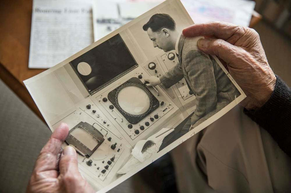 John Junson, 92, a former federal forecaster who was the owner of Weathertec Services that supplied daily weather maps to the Winnipeg Free Press, along with writing a Saturday weather column in the 1960s. 160302 - Wednesday, March 02, 2016