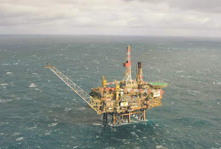 CP
Ken Taylor / The Associated Press
An oil platform in the North Sea about 180 kilometres east of Aberdeen, Scotland.