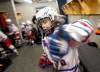 JOE BRYKSA / WINNIPEG FREE PRESS
Nine-year-old Daimon Gardner prepares to hit the ice with his teammates before his game in Warrod, Minnesota, earlier this week . He plays on the Warrod squirt a team.