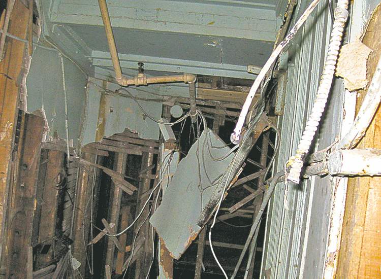 Handout
The inside of the St. Charles Hotel is in a state of chaos,
