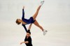 Kirsten Moore-Towers and Michael Marinaro of Canada perform in the pairs short program during the ISU Grand Prix of Figure Skating in Sapporo, northern Japan, Friday, Nov. 22, 2019. (AP Photo/Toru Hanai)