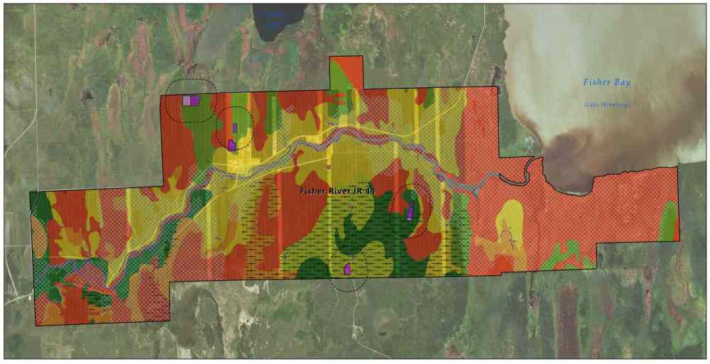 Analysis of development opportunities and constraints undertaken for Fisher River Cree Nation as part of a Land Use Plan. (Supplied)