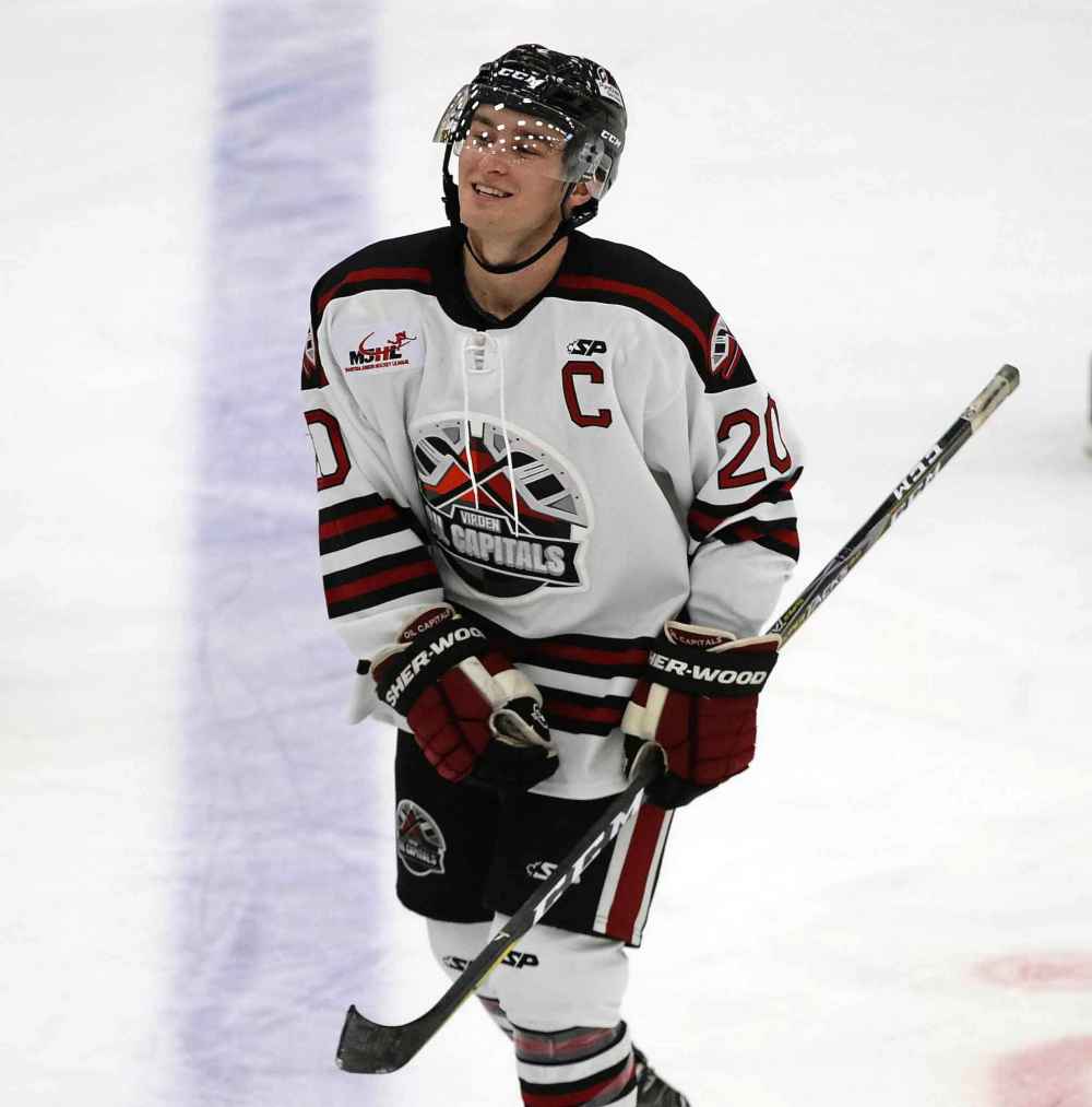 The line with Ben Dalke is one of MJHL's most dangerous lines. (Perry Bergson /Brandon Sun files)