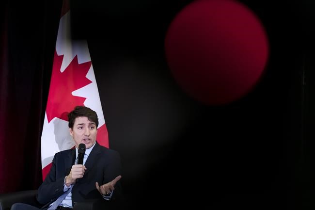 Prime Minister Justin Trudeau participates in an armchair discussion at the Prospectors & Developers Association of Canada Convention in Toronto on Tuesday, March 5, 2019. THE CANADIAN PRESS/Christopher Katsarov