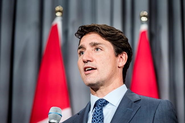 Prime Minister Justin Trudeau address a crowd at a Liberal fundraiser in Brampton, Ont., on Thursday, September 5, 2019. THE CANADIAN PRESS/Christopher Katsarov