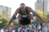 Damian Warner competes in the senior men's long jump during the Canadian Track and Field Championships in Ottawa on Friday, July 6, 2018. THE CANADIAN PRESS/Justin Tang