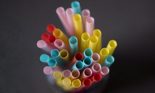 Plastic straws are pictured in North Vancouver, B.C. on Monday, June 4, 2018. The federal government will announce a plan Monday to ban harmful single-use plastics such as drinking straws as early as 2021. THE CANADIAN PRESS Jonathan Hayward