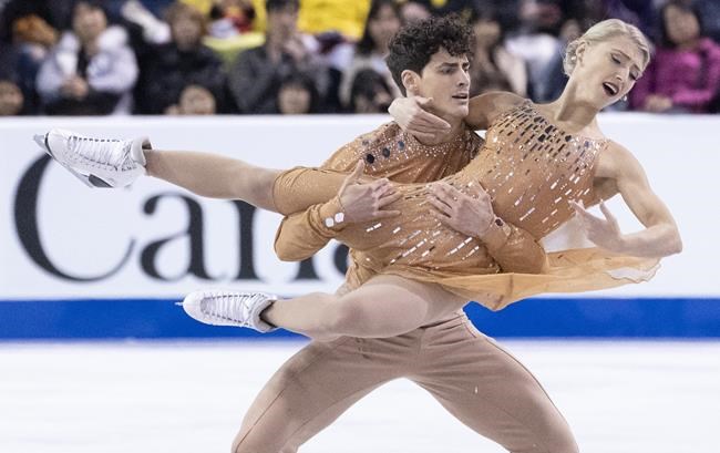 Canada's Piper Gilles and Paul Poirier perform their free dance in the ice dance competition at Skate Canada International in Kelowna, B.C. on Saturday, Oct. 26, 2019. Ice dancers Piper Gilles and Paul Poirier had their best-ever scores last weekend, leading to a gold medal at Skate Canada, their first Grand Prix win. That's just the beginning of what they have planned for the rest of the figure skating season. THE CANADIAN PRESS/Paul Chiasson