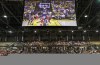 Fans watch the Toronto Raptors take on the Golden State Warriors during game 6 of the NBA Finals, in Edmonton on Thursday, June 13, 2019. The Toronto Raptors' historic championship-clinching win will go down in the Canadian television record books. THE CANADIAN PRESS/Jason Franson