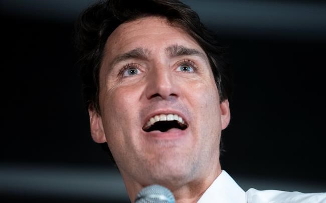 Prime Minister Justin Trudeau delivers remarks at the nomination meeting for Liberal candidate Elisabeth Briere in Montreal on Tuesday, August 20, 2019. A new poll suggests a scathing ethics report on Prime Minister Justin Trudeau's handling of the SNC-Lavalin affair hasn't so far hurt the Liberals' chances of re-election this fall — and it hasn't helped the Conservatives. THE CANADIAN PRESS/Paul Chiasson