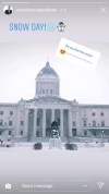 A photo of a snowy day in Winnipeg, posted on Manitoba Premier Brian Pallister's Instagram account, is shown in this recent handout photo. On social media, Manitoba Premier Brian Pallister appeared to marvel in recent days at the wintry Winnipeg weather. But in reality, he was at his vacation home in tropical Costa Rica, his office confirmed. Pallister's Twitter and Instagram accounts put up a few pictures of snowfall last Monday, Tuesday and Wednesday. THE CANADIAN PRESS/HO - Instagram, premierbrianpallister