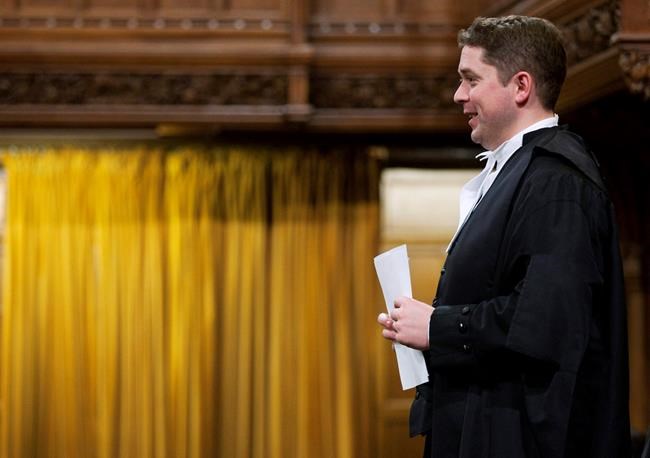 Speaker of the House of Commons Andrew Scheer rises at the end of Question Period in the House of Commons in Ottawa, Thursday December 15, 2011. THE CANADIAN PRESS/Adrian Wyld