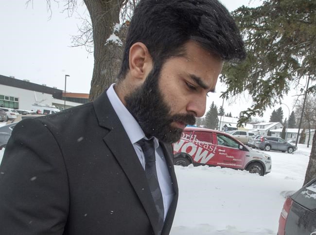 Jaskirat Singh Sidhu, the driver of the truck that collided with the bus carrying the Humboldt Broncos hockey team leaves closing arguments at his sentencing hearing Thursday, January 31, 2019 in Melfort, Sask. A judge deciding the fate of a truck driver who caused the deadly Humboldt Broncos crash is an intense former Crown prosecutor who once worked as a conservation officer and, while growing up in rural Saskatchewan, even played on a boys hockey team.THE CANADIAN PRESS/Ryan Remiorz