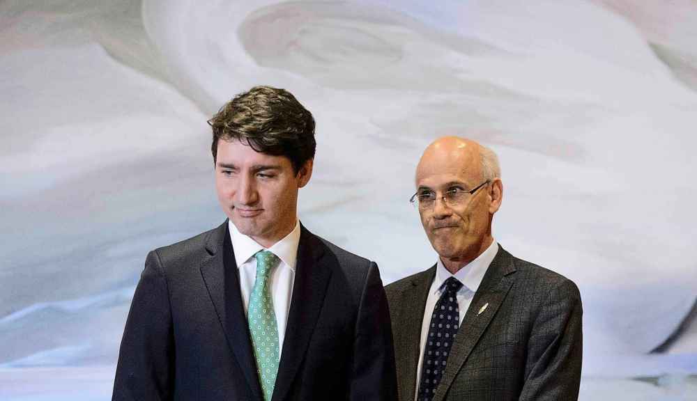 Prime Minister Justin Trudeau and Clerk of the Privy Council Michael Wernick attend a swearing in ceremony at Rideau Hall in Ottawa on Friday, March 1, 2019. (Sean Kilpatrick / The Canadian Press files)