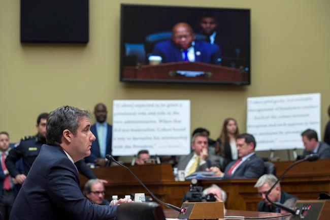 Michael Cohen, President Donald Trump's former lawyer, testifies before the House Oversight and Reform Committee, on Capitol Hill, Wednesday, Feb. 27, 2019, in Washington. (AP Photo/Alex Brandon)