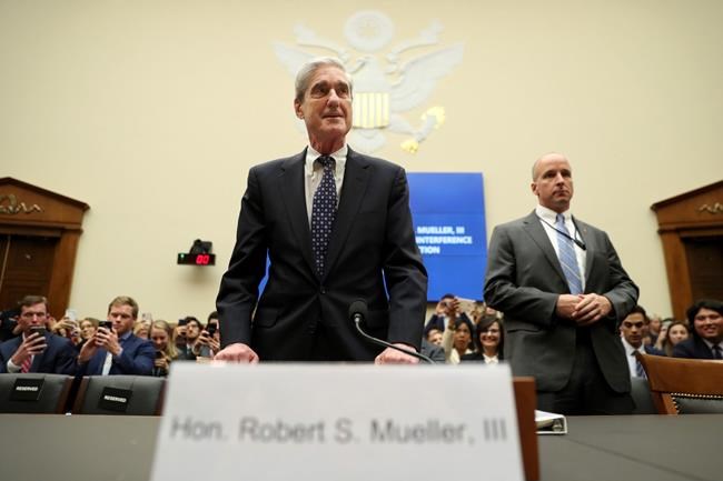 Former special counsel Robert Mueller arrives to testify before the House Intelligence Committee hearing on his report on Russian election interference, on Capitol Hill, in Washington, Wednesday, July 24, 2019. (AP Photo/Andrew Harnik)
