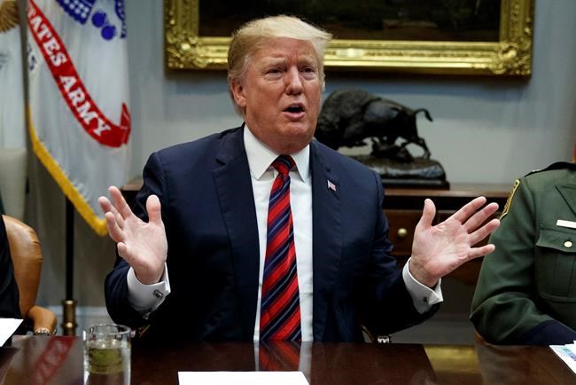 President Donald Trump speaks in the Roosevelt Room of the White House, Wednesday, March 13, 2019, in Washington. Trump said the U.S. is issuing an emergency order grounding all Boeing 737 Max 8 and Max 9 aircraft