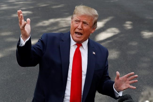 President Donald Trump speaks to the media about the testimony of former special counsel Robert Mueller to Congress, Wednesday, July 24, 2019, at the White House in Washington. (AP Photo/Jacquelyn Martin)