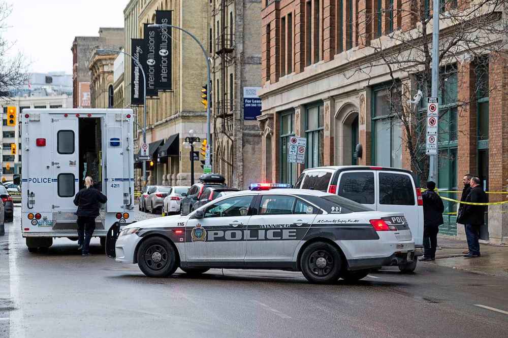 The deadly shooting started inside the Exchange District nightclub and moved out onto the street, police said. (Daniel Crump / Winnipeg Free Press)