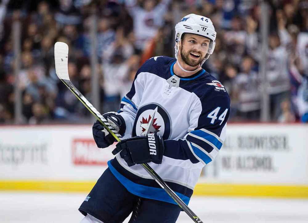 CP
Winnipeg Jets' Josh Morrissey celebrates his goal against the Vancouver Canucks during the first period of an NHL hockey game in Vancouver, B.C., on Thursday October 12, 2017. THE CANADIAN PRESS/Darryl Dyck