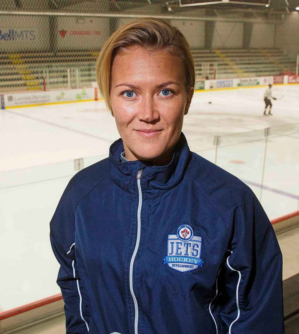 MIKE DEAL / WINNIPEG FREE PRESS
Finnish Bisons Star/Olympic medalist Venla Hovi just retired and got hired this week as the first ever female coach in Jets hockey development program.
