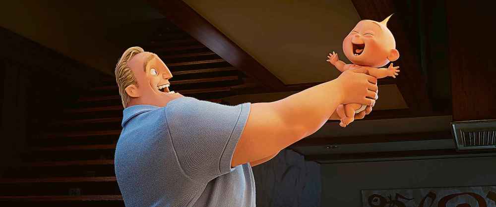 Incredibles 2 (Pictured) - RISING SON – In Disney•Pixar’s “Incredibles 2,” Bob (voice of Craig T. Nelson) is left to navigate the day-to-day heroics of “normal” life, giving him an opportunity to bond with his younger son, Jack-Jack, whose superpowers are emerging—much to Dad’s surprise. Directed by Brad Bird and produced by John Walker and Nicole Grindle, “Incredibles 2” busts into theaters on June 15, 2018. ©2018 Disney•Pixar. All Rights Reserved.