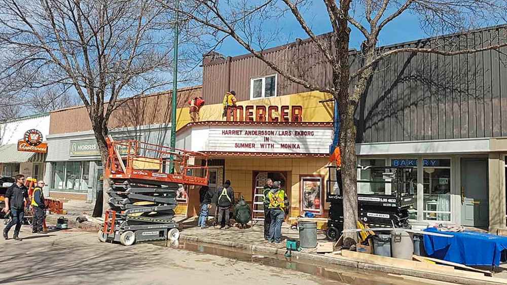 SUPPLIED
Amazon Prime TV production transformed Morden's downtown into 1950s Ohio, for the shooting of the art book-based series, Tales from the Loop.