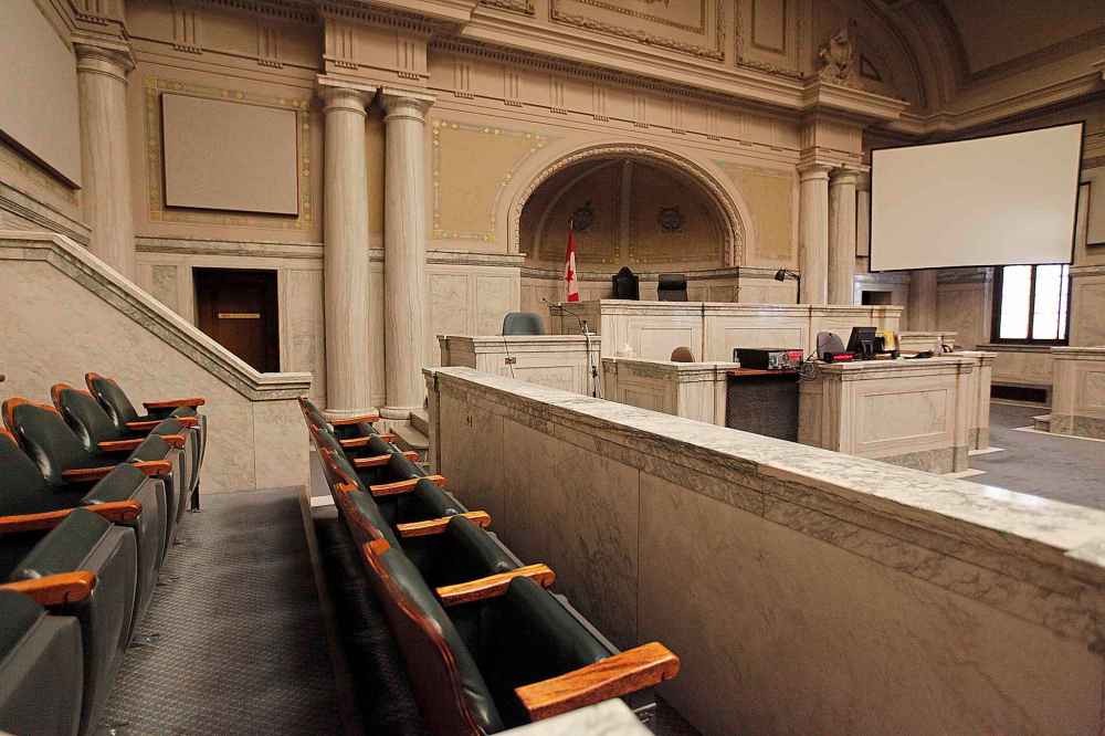 Winnipeg Free Press
August 27, 2012 - 120827  - RM 210 Court of Queens Bench at the Law Courts Monday August 27, 2012.    John Woods / Winnipeg Free Press
jury box