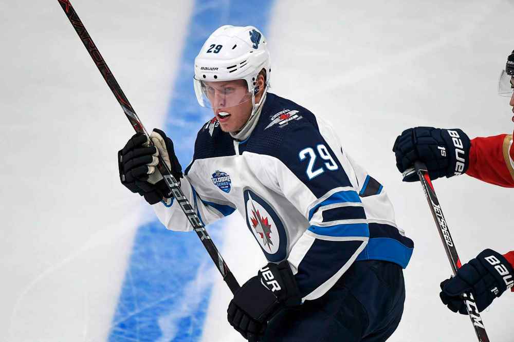 (Martti Kainulainen/Lehtikuva via AP)
Patrik Laine's inconsistent play this season would make it difficult for his agent and Jets GM Kevin Cheveldayoff to come to an agreement on the value of the pending restricted free agent's new contract.