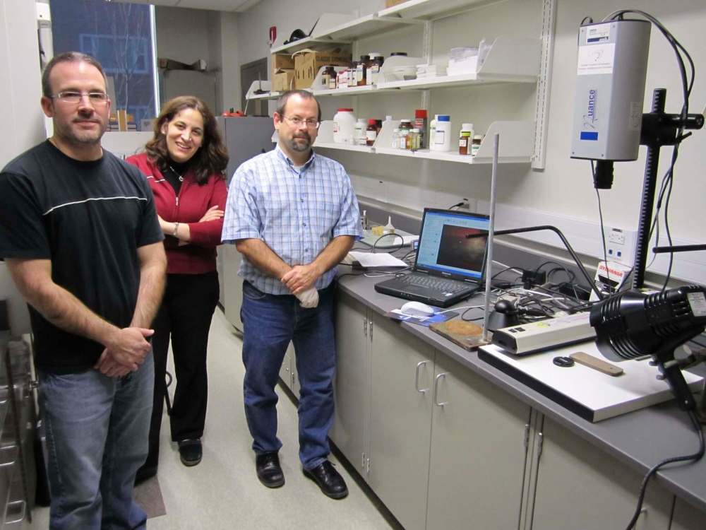(Supplied)
The project team at the University of Winnipeg tally stick investigation.