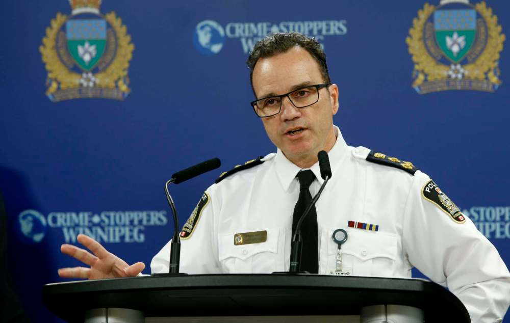 WAYNE GLOWACKI / WINNIPEG FREE PRESS FILES
Winnipeg police Chief Danny Smyth (above) has shown a belief in community policing, Winnipeg School Division board chair Sherri Rollins says.