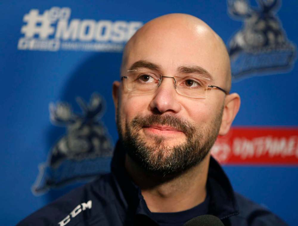WAYNE GLOWACKI / WINNIPEG FREE PRESS FILES
Pascal Vincent, Head Coach of the Manitoba Moose.