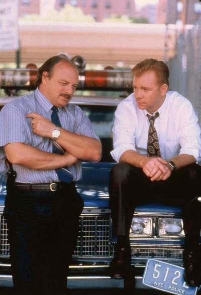HANDOUT
Dennis Franz (left) with David Caruso in NYPD Blue.