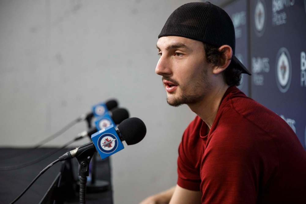 MIKE DEAL / WINNIPEG FREE PRESS
Winnipeg Jets' goaltender Connor Hellebuyck says the season was a learning experience and the team will be better from it in the long run.