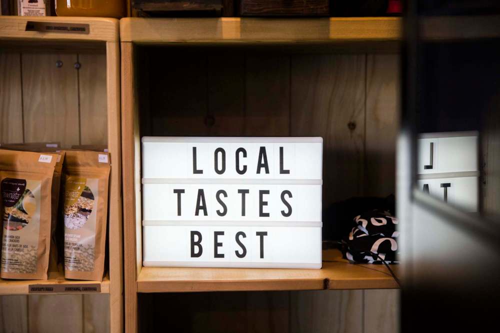 The sign speaks the truth. The shop is stocked with all kinds of made-in-Manitoba products.