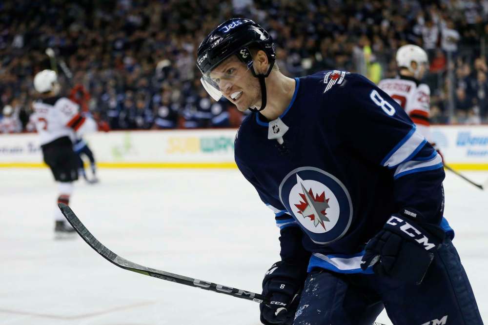 Defenceman Jacob Trouba scored three goals this past season and finished with 24 points. (John Woods / The Canadian Press Files)