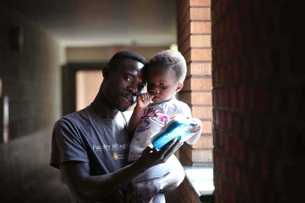 RUTH BONNEVILLE / WINNIPEG FREE PRESS
Photos of Ben (can’t provide last names), from Ghana and his 2-year-old daughter Blessing at his apartment in the west end. Ben is now in Canada by himself with his little girl after trying to claim asylum in the US where Blessing’s mom was deported back to Ghana.See Carol Sanders | Reporter
June 13, 2018
