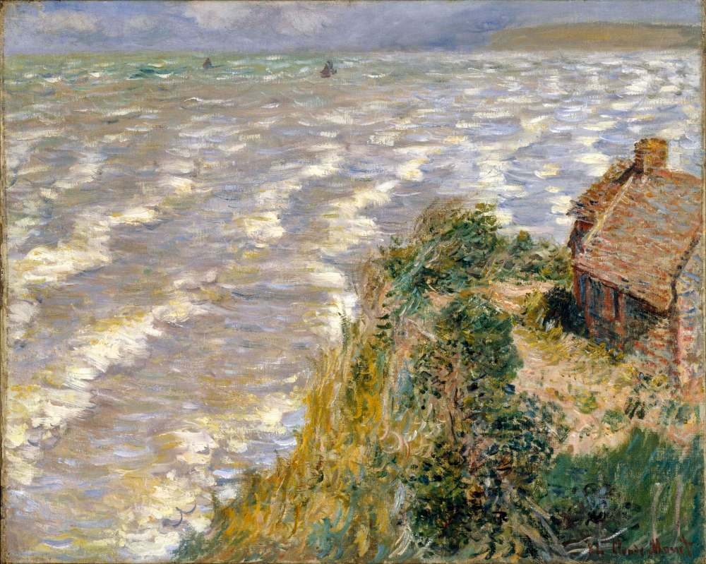Claude Monet. 
Rising Tide at Pourville (Marée montante à Pourville), 1882. 
Oil on canvas, 66 x 81.3 cm. 
Brooklyn Museum.
Gift of Mrs. Horace O. Havemeyer, 41.1260.