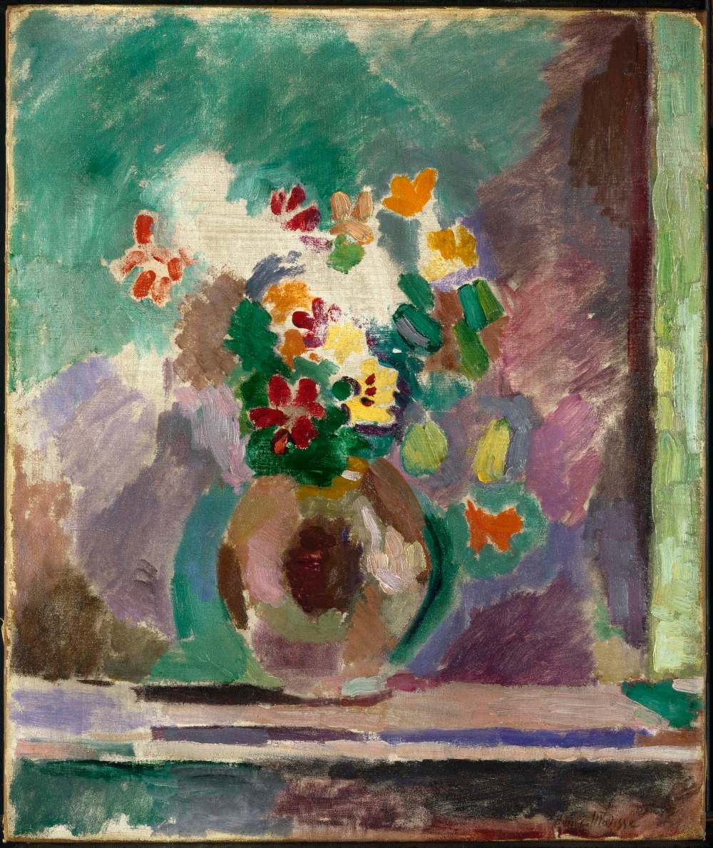 Henri Matisse 
Flowers, 1906. 
Oil on canvas, 54.9 x 46 cm. 
Brooklyn Museum. 
Gift of Marion Gans Pomeroy, 61.243.