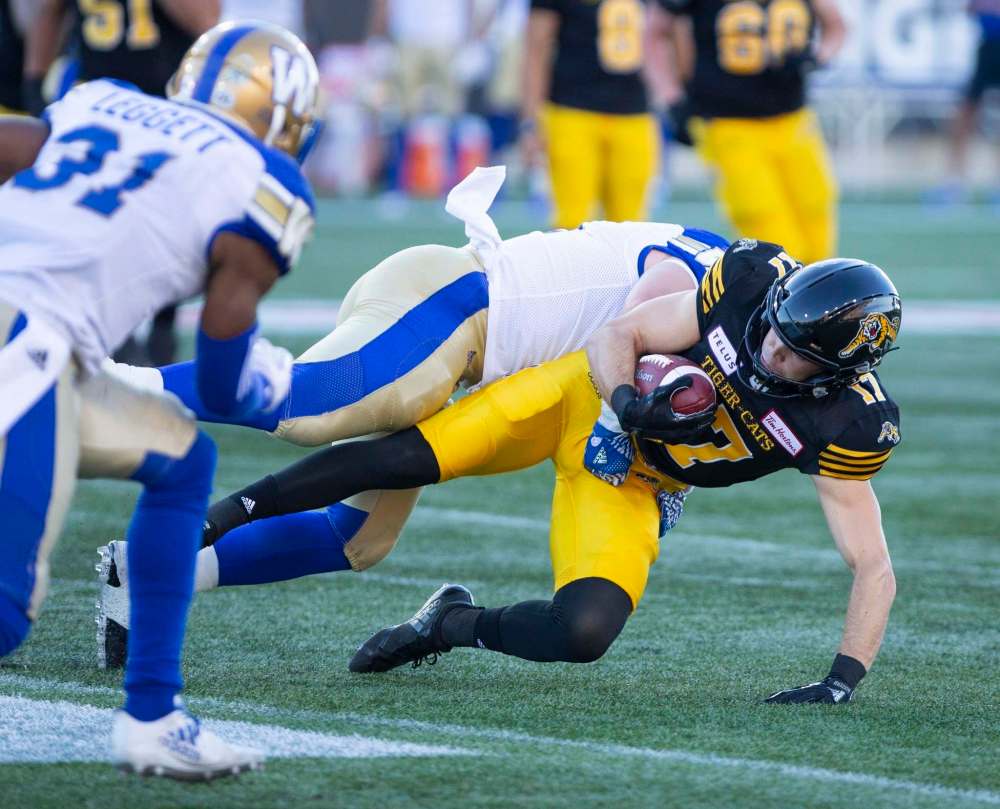 Adam Bighill is the most dominant linebacker in the CFL in the last 10 years. (Peter Power / Canadian Press files)