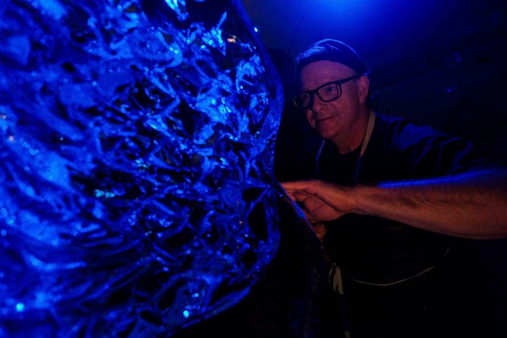 John Wade is a Winnipeg-based ice sculptor who provides pieces for all kinds of events, including weddings and conventions.