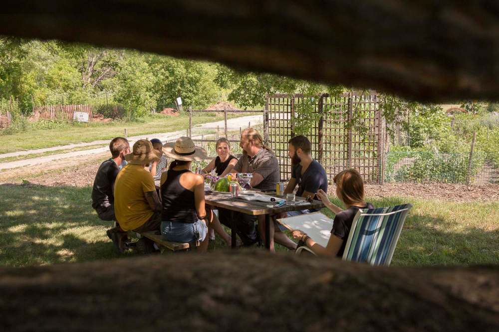 Maureen Krauss, Ryan Pengelly, Nik Friesen-Hughes, Shannon Bahuaud, Rob Moquin, Rodney Penner and Kristen Shaw discuss fostering community and education.