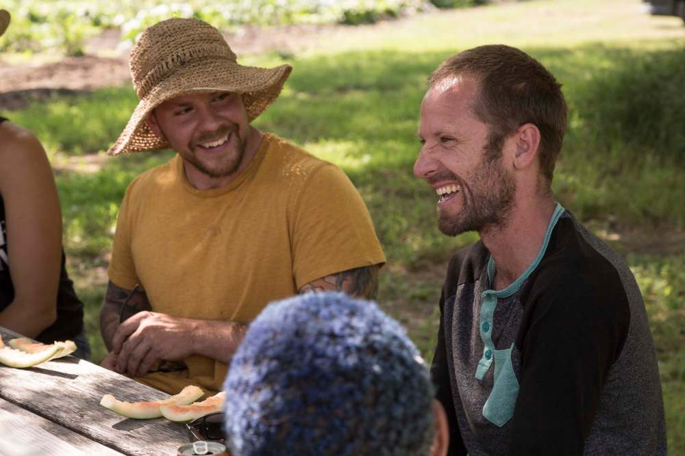 Nik Friesen-Hughes (left), designs and consults on gardens and Ryan Pengelly is a farmer and community planner with HTFC.