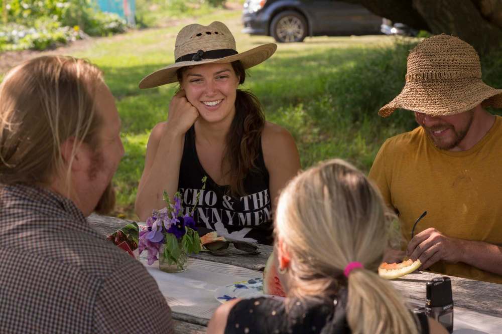 Shannon Bahuaud (left) and Friesen-Hughes consult and design gardens.